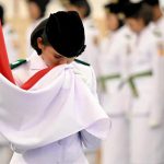 Wapres Kukuhkan Paskibraka di Istana Negara FOTO: Salah satu anggota Pasukan Pengibar Bendera Pusaka (Paskibraka) Tingkat Pusat Tahun 2026 di Istana Negara, Jakarta pada Sabtu, 15 Agustus 2026. (Seskab)