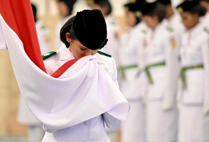 FOTO: Salah satu anggota Pasukan Pengibar Bendera Pusaka (Paskibraka) Tingkat Pusat Tahun 2026 di Istana Negara, Jakarta pada Sabtu, 15 Agustus 2026. (Seskab) FOTO: Salah satu anggota Pasukan Pengibar Bendera Pusaka (Paskibraka) Tingkat Pusat Tahun 2026 di Istana Negara, Jakarta pada Sabtu, 15 Agustus 2026. (Seskab)