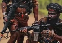 Kontak Tembak TNI vs KKB di Mimika, 1 Prajurit Gugur dan 2 Luka FOTO: Kolase Separatis Papua Merdeka.