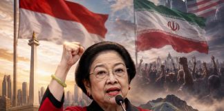 Di HUT RI Ke 81, Megawati Menyoroti Ketahanan Iran dalam Menghadapi Tekanan Geopolitik FOTO: Kolase Ketua Umum (Ketum) PDI Perjuangan Megawati Soekarnoputri.
