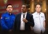 Menjelang 81 Tahun Merdeka, Palu Hukum Indonesia Ulas Kedaulatan Konstitusi hingga Kelemahan KUHP Nasional FOTO: Dari Kiri, Dr. Aturkian Laia, S.H., M.H.(Pakar Hukum Pidana), Dr. Fahri Bachmid, S.H., M.H. (Pakar Hukum Tata Usaha Negara) dan Muh. Adhitya Wiratama, S.H., M.H. (Founder Palu Hukum Indonesia & Direktur Kantor Hukum Pilar Harmoni) paling kanan.