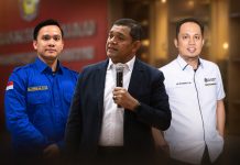 Menjelang 81 Tahun Merdeka, Palu Hukum Indonesia Ulas Kedaulatan Konstitusi hingga Kelemahan KUHP Nasional FOTO: Dari Kiri, Dr. Aturkian Laia, S.H., M.H.(Pakar Hukum Pidana), Dr. Fahri Bachmid, S.H., M.H. (Pakar Hukum Tata Usaha Negara) dan Muh. Adhitya Wiratama, S.H., M.H. (Founder Palu Hukum Indonesia & Direktur Kantor Hukum Pilar Harmoni) paling kanan.