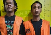 Satresnarkoba Polresta Deli Serdang Ringkus Dua Terduga Bandar, Sita Sabu 20,35 Gram FOTO: Pelaku pengedar narkoba, MFM alias Samino (34), warga Desa Bakaran Batu, Kecamatan Lubuk Pakam dan WTS alias Wibi (29), warga Kecamatan Lubuk Pakam.