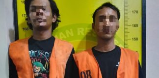 Satresnarkoba Polresta Deli Serdang Ringkus Dua Terduga Bandar, Sita Sabu 20,35 Gram FOTO: Pelaku pengedar narkoba, MFM alias Samino (34), warga Desa Bakaran Batu, Kecamatan Lubuk Pakam dan WTS alias Wibi (29), warga Kecamatan Lubuk Pakam.
