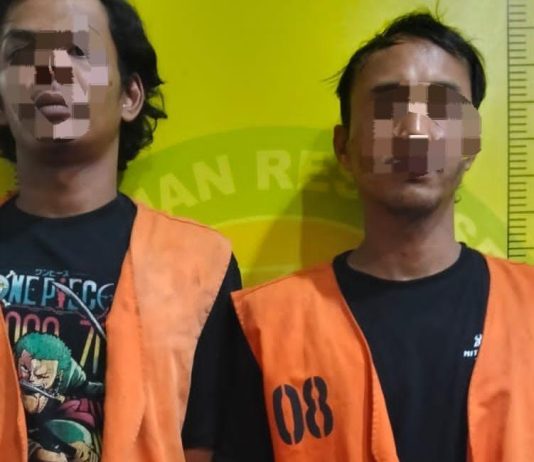 Satresnarkoba Polresta Deli Serdang Ringkus Dua Terduga Bandar, Sita Sabu 20,35 Gram FOTO: Pelaku pengedar narkoba, MFM alias Samino (34), warga Desa Bakaran Batu, Kecamatan Lubuk Pakam dan WTS alias Wibi (29), warga Kecamatan Lubuk Pakam.