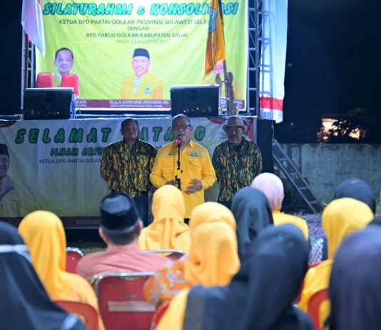 IAS Minta Andi Kartini Rebut Ketua DPRD untuk Golkar, Setelah itu Siapkan Diri di Pilkada FOTO: Ketua DPD I Partai Golkar Sulsel, Ilham Arief Sirajuddin melaksanakan silaturahmi dan konsolidasi bersama seluruh kader DPD II Partai Golkar Kabupaten Sinjai, Sabtu, 22 Agustus 2026.