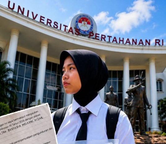 15 Jam Menjadi Kadet, Wafa Memilih Mundur: Ketika Hijab Menjadi Harga yang Harus Dibayar FOTO: Kolase Kader Wafa. (Sumber: Facebook)