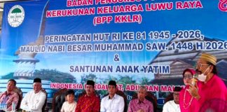Rawat Silaturahmi di Tanah Rantau, KKLR Peringati Maulid Nabi dan Santuni Anak Yatim FOTO: Menjaga ikatan persaudaraan di tanah rantau sekaligus menumbuhkan kepedulian sosial menjadi semangat Badan Pengurus Pusat Kerukunan Keluarga Luwu Raya (BPP KKLR) dalam memperingati Maulid Nabi Muhammad SAW 1448 Hijriah.