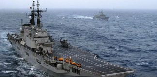 Kapal Induk Giuseppe Garibaldi saat Berbendera Indonesia: KRI Gajah Mada FOTO: Kapal Induk Giuseppe Garibaldi saat Berbendera Indonesia: KRI Gajah Mada. (ist)
