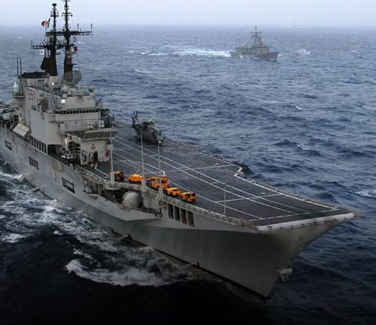 Kapal Induk Giuseppe Garibaldi saat Berbendera Indonesia: KRI Gajah Mada FOTO: Kapal Induk Giuseppe Garibaldi saat Berbendera Indonesia: KRI Gajah Mada. (ist)