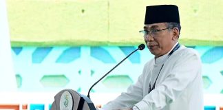 Muktamar ke-35 NU: LPJ PBNU Gus Yahya Diterima Peserta FOTO: Ketua Umum PBNU 2021-2026, KH Yahya Cholil Staquf atau Gus Yahya pada pelaksanaan Muktamar ke-35 NU di Pondok Pesantren Bahrul Ulum, Tambakberas, Jombang, Jumat (28/8). (Dok Seskab)