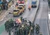 5 Unit Bangkai Truk Milik Ormas Dibakar Massa di Pejompongan Jakarta, Hercules Bantah Milik Anak Buahnya FOTO: Bangkai truk milik Ormas saat dipindahkan aparat usai dibakar massa di sekitar Pejompongan, Jakarta Pusat, saat terjadi kerusuhan. Kamis malam 27 Agustus 2026. (Dok via Facebook)