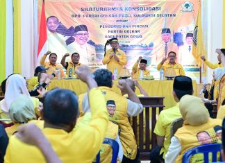 IAS Berbagi Strategi Politik ke Kader Golkar Gowa FOTO: Ketua DPD I Partai Golkar Sulsel, Ilham Arief Sirajuddin (IAS) melanjutkan konsolidasi ke DPD II Golkar Gowa, Minggu (30/8/2026)
