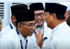 Bisik Presiden ke Mantan Ketua Umum PBNU FOTO: Presiden Prabowo Subianto saat bersama Gus Yahya di acara penutupan Muktamar ke-35 Nahdlatul Ulama (NU) di Kabupaten Jombang, Jawa Timur, Senin (31/8/2026). (Dok Sumber: Kompas)