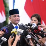 Dilantik sebagai Menkeu, Suahasil Pastikan APBN Sehat, Kredibel, dan Berdampak bagi Rakyat FOTO: Menteri Keuangan Suahasil Nazara saat memberikan keterangan pers usai dilantik Presiden Prabowo di Istana Negara, Jakarta, Senin (14/09/2026). (Sumber: BPMI Setpres)