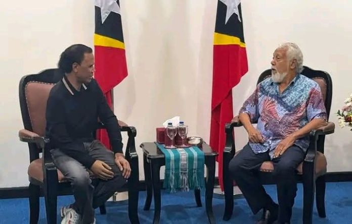 FOTO: Rosario de Marshall berkunjung ke Timor Leste, Kamis (17/9/2026). Ia berkesempatan mengunjungi Xanana Gusmão.(ist)