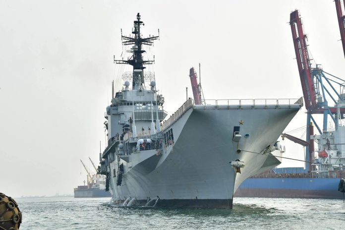 FOTO: Kapal Induk Ringan ITS Giuseppe Garibaldi Tiba di Pelabuhan Tanjung Priok, Jakarta Utara, pada Jumat (18/09). (Dok via Facebook) FOTO: Kapal Induk Ringan ITS Giuseppe Garibaldi Tiba di Pelabuhan Tanjung Priok, Jakarta Utara, pada Jumat (18/09). (Dok via Facebook)