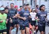 Lari Pagi di Kota Jayapura, AHY Ditemani Komunitas Garuda Finishers FOTO: Menteri Koordinator (Menko) Bidang Infrastruktur dan Pembangunan Kewilayahan, Agus Harimurti Yudhoyono, Saat lari pagi bersama Komunitas Garuda Finishers. (Dok AHY)