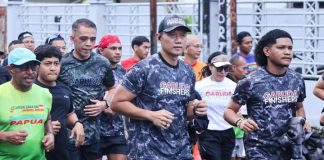 Lari Pagi di Kota Jayapura, AHY Ditemani Komunitas Garuda Finishers FOTO: Menteri Koordinator (Menko) Bidang Infrastruktur dan Pembangunan Kewilayahan, Agus Harimurti Yudhoyono, Saat lari pagi bersama Komunitas Garuda Finishers. (Dok AHY)