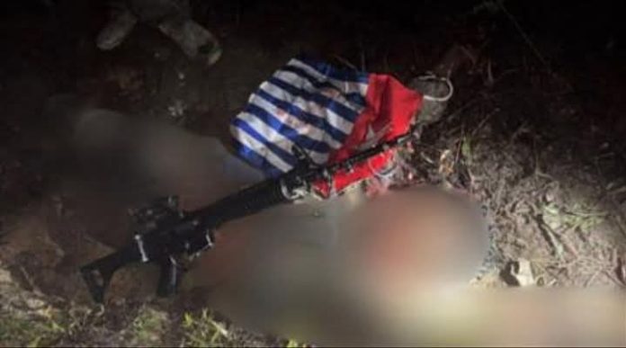 FOTO: Salah satu anggota Organisasi Papua Merdeka (OPM) Kodap VIII/Intan Jaya yang dipimpin Daniel Aibon Kogoya di Kabupaten Intan Jaya, Papua Tengah, Tewas tertembak. (Dok via Facebook) FOTO: Salah satu anggota Organisasi Papua Merdeka (OPM) Kodap VIII/Intan Jaya yang dipimpin Daniel Aibon Kogoya di Kabupaten Intan Jaya, Papua Tengah, Tewas tertembak. (Dok via Facebook)