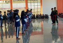Bangun Disiplin dan Kepercayaan Diri, Siswa Sekolah Rakyat Wajo Dilatih Pencak Silat FOTO: Siswa Sekolah Rakyat di Kabupaten Wajo mendapat pembekalan pencak silat sebagai bagian dari kegiatan pembinaan fisik dan kedisiplinan.