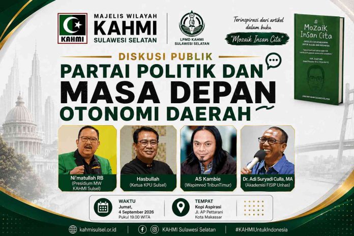 FOTO: Flyer Diskusi Publik KAHMI Sulsel. FOTO: Flyer Diskusi Publik KAHMI Sulsel.