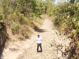 Dampak El Nino, Bendungan Leko Pancing Mengering ini Kata Plt Dirut PDAM dan Guru Besar Fisika Unismuh Makassar FOTO: Salah satu aliran sungai sumber air bendungan Leko Pancing yang mengering. (ist)