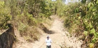 Dampak El Nino, Bendungan Leko Pancing Mengering ini Kata Plt Dirut PDAM dan Guru Besar Fisika Unismuh Makassar FOTO: Salah satu aliran sungai sumber air bendungan Leko Pancing yang mengering. (ist)