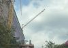 Bentangan Tower Crane di Mal Panakkukang Ancam Keselamatan Jiwa Pengendara di Jalan Pengayoman Makassar FOTO: Bentangan kren di Mal Panakkukang ancaman keselamatan jiwa warga yang melintas direkam Senin (7/9/2026)