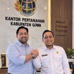 Rezza Said Konsolidasi ke BPN Gowa, Gagasan Percepatan Layanan Jadi Sorotan Jelang Musda REI FOTO: Rezza Said bertemu Kepala Kantor Pertanahan Kabupaten Gowa, Aksara Alif Raja, S.E., S.H., M.Adm.SDA., QRMP., Kamis (10/9/2026).