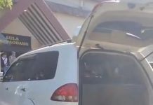 Modifikasi Kendaraan untuk Pengisian BBM, Polda Sulsel Tetapkan 17 Orang Jadi Tersangka FOTO: 1 Unit mobil roda empat jenis Pajero yang telah modifikasi untuk pengisian BBM yang diamankan di Mapolda Sulsel. (Tangkap layar)