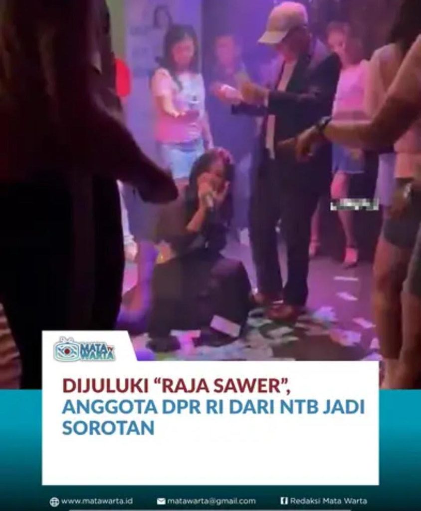 FOTO: Hasil tangkapan layar salah seorang pria yang disebut sebut sebagai "Raja Sawer" di salah satu THM di Jakarta.