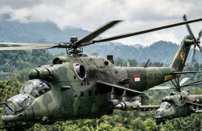 FOTO: Ilustrasi helikopter serang Mi-35M buatan Rusia. (ist)
