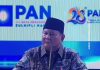 Presiden: Pendidikan SD, SMP, SMA dan Universitas Negeri Harus Gratis!! ini Celoteh Netizen di Medsos FOTO: Presiden Prabowo Subianto berpidato di puncak HUT ke-28 PAN yang digelar di JCC, Senayan, Jakarta, Jumat (18/9/2026) malam. (Tangkap layar)