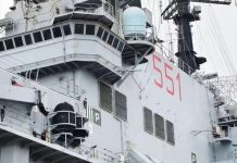 Kolonel Laut Fuad Hasan Komandan Pertama Kapal Induk Sriwijaya FOTO: Dek Anjungan Kapal Induk Giuseppe Garibaldi nantinya akan berganti nama menjadi KRI Sriwijaya. (Dok via Facebook)
