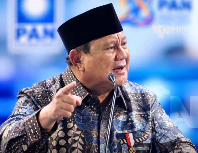 FOTO: Presiden Prabowo Subianto saat berpidato di HUT ke-28 Partai Amanat Nasional (PAN) di Jakarta, Jumat (18/9/2026). (Dok via Facebook)