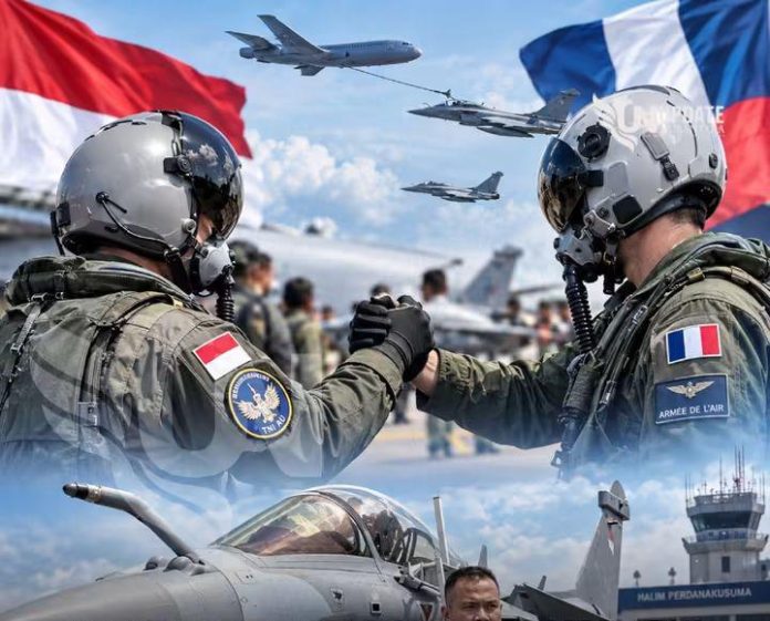 FOTO: Ilustrasi pilot pesawat tempur Rafale dari Prancis dan TNI AU.