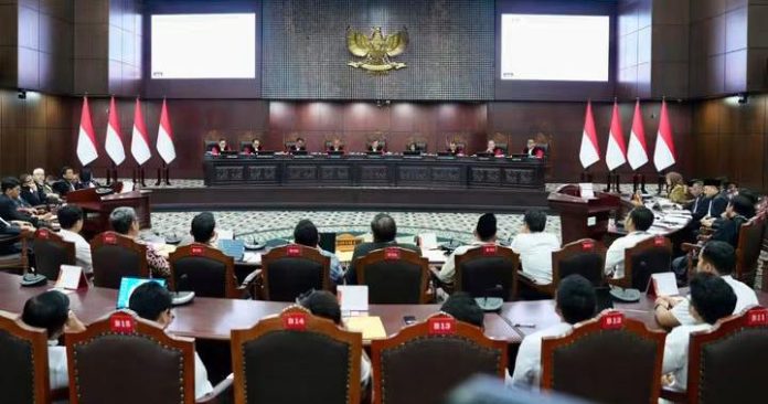 FOTO: Sidang Perselisihan Hasil Pemilihan Umum Presiden dan Wakil Presiden di Mahkamah Konstitusi (MK) di Ruang Sidang Gedung MK, Jakarta, Rabu (23/9/2026). (Dok. KPU RI)