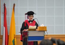 Jadi Guru Besar, Prof. Dr. Sri Susyanti Nur: Urgensi Bank Tanah FOTO: Prof. Dr. Sri Susyanti Nur, S.H., M.Hum., Mengikuti prosesi penerimaan anggota Dewan Profesor di Ruang Senat Lantai 2, Gedung Rektorat, Kampus Unhas Tamalanrea. Senin (28/09/2026)