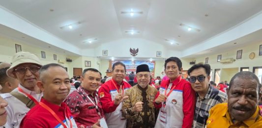 Hasbi Syamsu Ali Tegaskan Komitmen Perjuangkan Pemekaran 4 CDOB dan Provinsi Luwu Raya FOTO: Rapat Pimpinan Nasional (Rapimnas) dan Konsolidasi Nasional Forum Koordinasi Nasional Percepatan Pembentukan Daerah Otonomi Baru Seluruh Indonesia (Forkonas PP DOB) di Gedung Joang 45, Menteng, Jakarta Pusat, Selasa (29/9/2026).