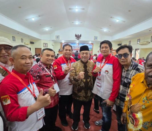 Hasbi Syamsu Ali Tegaskan Komitmen Perjuangkan Pemekaran 4 CDOB dan Provinsi Luwu Raya FOTO: Rapat Pimpinan Nasional (Rapimnas) dan Konsolidasi Nasional Forum Koordinasi Nasional Percepatan Pembentukan Daerah Otonomi Baru Seluruh Indonesia (Forkonas PP DOB) di Gedung Joang 45, Menteng, Jakarta Pusat, Selasa (29/9/2026).