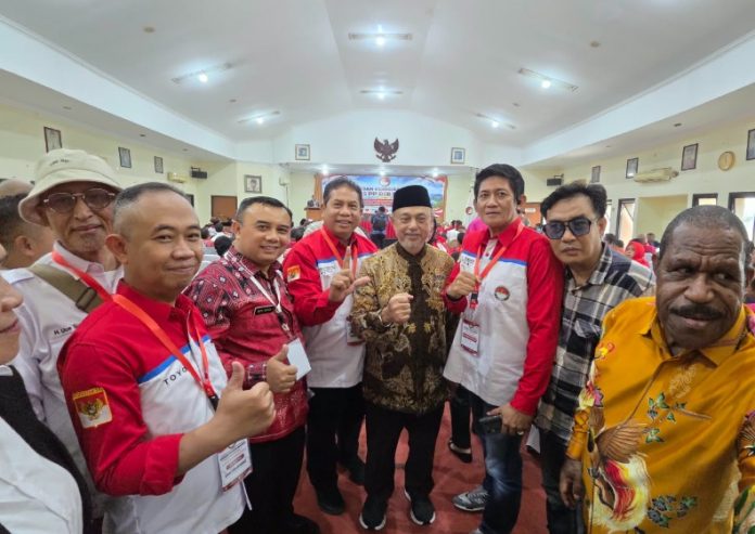 FOTO: Rapat Pimpinan Nasional (Rapimnas) dan Konsolidasi Nasional Forum Koordinasi Nasional Percepatan Pembentukan Daerah Otonomi Baru Seluruh Indonesia (Forkonas PP DOB) di Gedung Joang 45, Menteng, Jakarta Pusat, Selasa (29/9/2026).