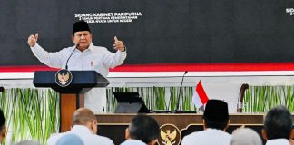 Presiden Prabowo Tegaskan Swasembada Pangan sebagai Kekuatan Strategis Indonesia FOTO: Presiden Prabowo Subianto saat memimpin Sidang Kabinet Paripurna (SKP) di Kompleks Istana Kepresidenan Jakarta, Rabu (21/10/2026). (Sumber: BPMI Setpres)