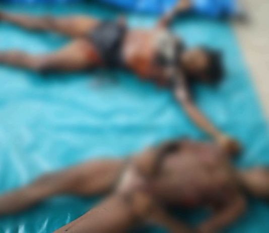 Markas Disergap Aparat, 2 Anggota OPM Kodap III Ndugama Tewas Tertembak FOTO: Jasad Keli Giban dan Cat Giban, Keduanya anggota kelompok Wariambo Wandikbo (Wadanops Kodap III Ndugama/Nderakma). (ist)
