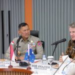 Kepala BNPB Terima Kunjungan Dubes Australia Membahas Situasi Karhutla di Wilayah Indonesia FOTO: Kepala Badan Nasional Penanggulangan Bencana (BNPB) Letnan Jenderal TNI Kristomei Sianturi menerima kunjungan kehormatan Duta Besar (Dubes) Australia untuk Indonesia, H.E. Roderick Brazier, beserta delegasi New South Wales Rural Fire Service (NSW RFS) dan National Emergency Management Agency (NEMA) Australia di INA DRTG, Sentul, Jawa Barat, pada Senin (26/10/2026). (Dok.BNPB)