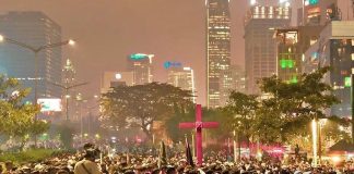 Unras Mahasiswa di Jakarta Diguyur Hujan, Netizen: Alam pun Tidak Merestui Mereka Demo FOTO: Aksi unjuk rasa mahasiswa di Jakarta. (Dok via medsos)
