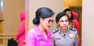 Briptu Vallen Morin Kenang Saat Menjadi Ajudan Istri Kapolri FOTO: Briptu S Vallen Morin, Ajudan dari Juliati Sapta Dewi Magdalena yang akrab disapa Diana Listyo. (Dok. Pribadi)