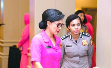 Briptu Vallen Morin Kenang Saat Menjadi Ajudan Istri Kapolri FOTO: Briptu S Vallen Morin, Ajudan dari Juliati Sapta Dewi Magdalena yang akrab disapa Diana Listyo. (Dok. Pribadi)