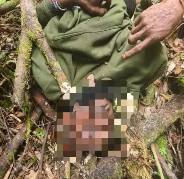 FOTO: Salah satu anggota TPNPB-OPM Kodap IV Sorong Raya tewas usai baku tembak dengan Satgas Rajawali V dan Satgas Pamtas Yonif 9 Marinir. (Dok TNI)