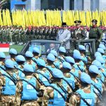 81 Tahun TNI Mengabdi Kepada Bangsa dan Negara FOTO: Presiden Prabowo Subianto memimpin Upacara Peringatan Hari Ulang Tahun ke-81 Tentara Nasional Indonesia (TNI) di Lapangan PRIMA, Markas Besar TNI, Cilangkap, Jakarta, Senin, 5 Oktober 2026. (DOK Seskab)